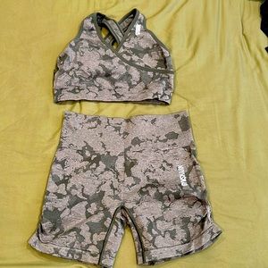 Gymshark Sports bra and shorts